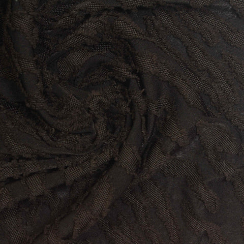 Dark Brown Tone-on-Tone Jersey Knit, Polyester