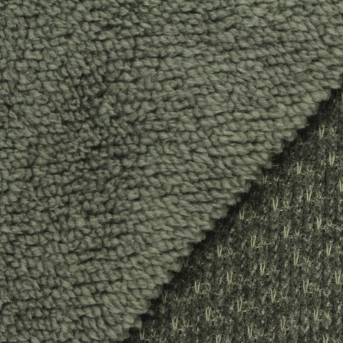 Jacquard Polyester Stretch Chenille Fabric, 440 gsm, 185 cm — Green