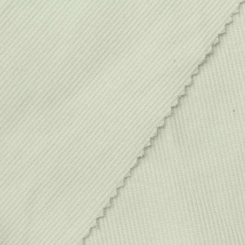 Cotton Stretch Rib Knit Fabric, 360 gsm, 130 cm — Green