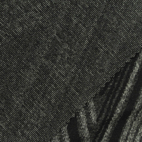 Black Geometric Pointelle Knit, Polyester, 230 gsm