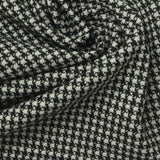 Black Houndstooth Jacquard, Polyester, 260 gsm, 155 cm — photo 1