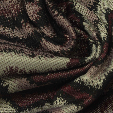 Jacquard Polyester Stretch Knit Fabric, 220 gsm, 155 cm — Multi
