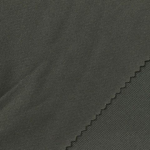Polyester Stretch Piqué Knit Fabric, 190 gsm, 185 cm — Grey