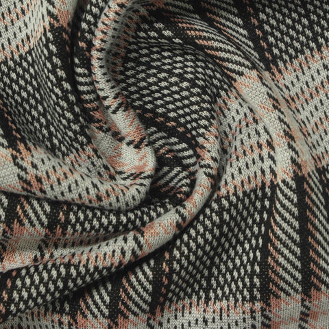 Black Bold-Plaid Jacquard, Polyester