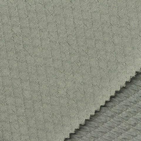 Grey Tone-on-Tone Diamond Jacquard, Polyester, 248 gsm