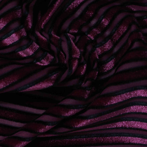 Polyester Stretch Corduroy Fabric, 209 gsm, 160 cm — Purple