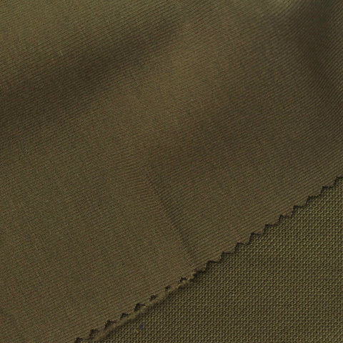 Polyester Cotton Stretch Piqué Knit Fabric, 300 gsm, 168 cm — Green
