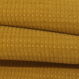 Mustard Subtle-Grid Knit, Polyester — photo 1