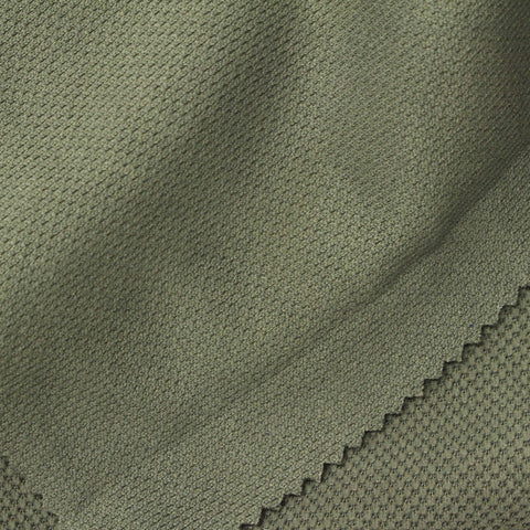 Olive Textured Piqué Knit