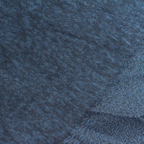 Blue Geometric Jersey Knit, Poly-Spandex