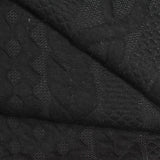 Black Tone-on-Tone Jacquard, Poly-Cotton, 320 gsm — photo 1