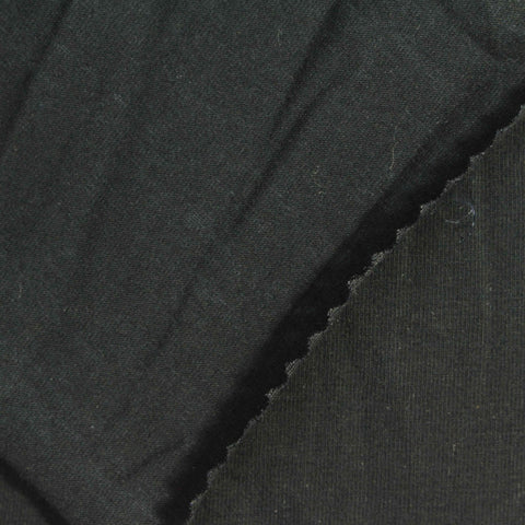 Jersey Knit Fabric, 120 gsm, 170 cm — Black