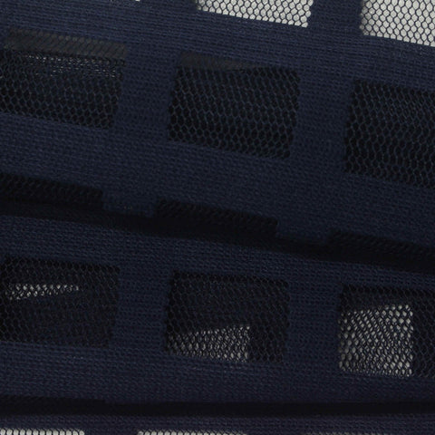100% Polyester Lace Fabric, 110 gsm, 150 cm — Navy