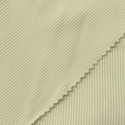 Viscose Stretch Rib Knit Fabric, 550 gsm, 115 cm — Beige