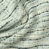 White Horizontal-Stripe Bouclé, Poly-Cotton, 255 gsm — photo 1