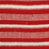 Red Horizontal-Stripe Chunky Knit, Cotton-Viscose — photo 1