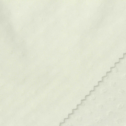 Cream Dot Jacquard, Poly-Viscose
