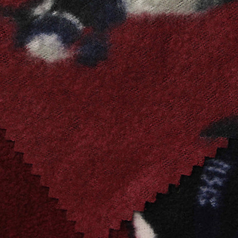 Black Animal Print Fleece, Polyester