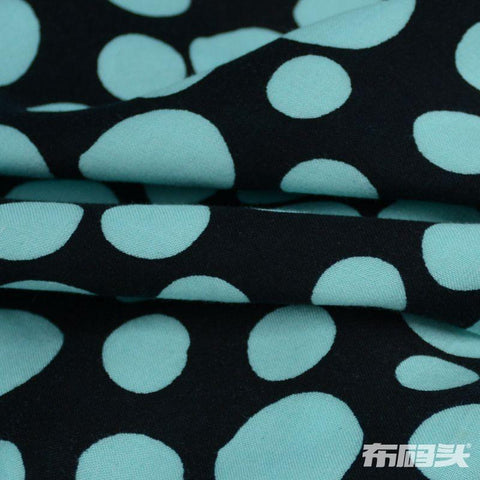 Light Blue Dots Woven, Viscose