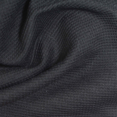 Dark Grey Marl Waffle Knit, Polyester, 240 gsm, 186 cm