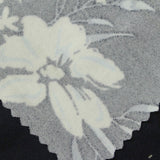 Blue Tropical-Leaf Milk Silk Knit, Polyester — photo 1