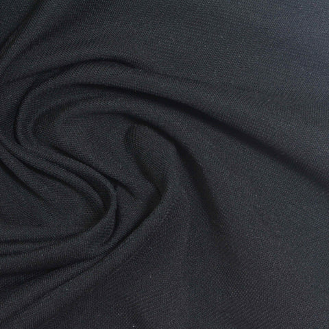 Tencel Lyocell Polyester Stretch Knit Fabric, 250 gsm, 152 cm — Black
