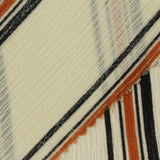 Orange Vertical-Stripe Crepe, Polyester, 133 gsm — photo 1