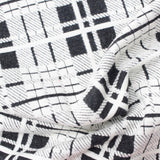 Black Plaid Jacquard, Viscose-Poly, 336 gsm — photo 1