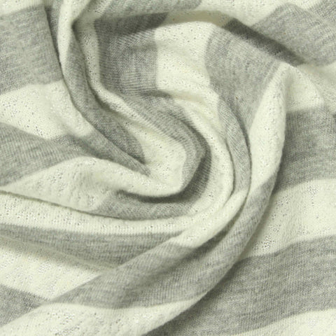 Light Grey Horizontal-Stripe Lace, Poly-Viscose