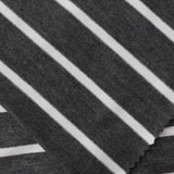 Grey Horizontal-Stripe Jersey Knit, Poly-Viscose, 207 gsm — photo 1