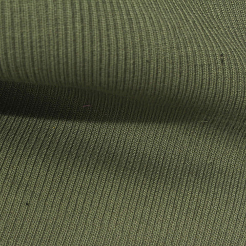 Olive Rib Knit, Polyester