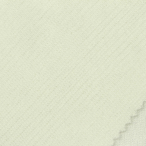 Viscose Polyester Stretch Interlock Knit Fabric, 180 gsm, 150 cm — White