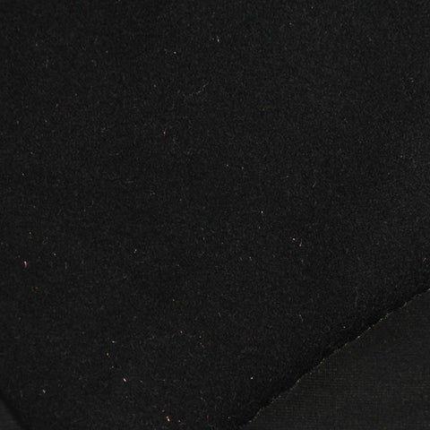 Brushed Polyester Stretch Warp Knit Fabric, 230 gsm, 150 cm — Black