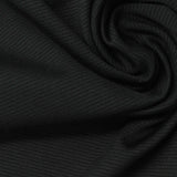 Striped Polyester Stretch Interlock Knit Fabric, 180 gsm, 150 cm — Black — photo 1