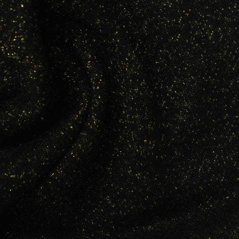 Black Sparkle French Terry, Poly-Cotton