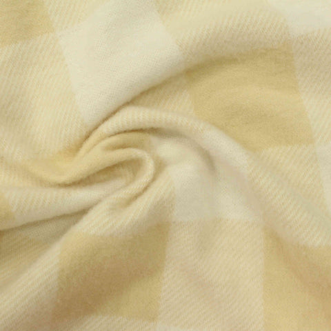 Cream Check Knit, Polyester, 306 gsm