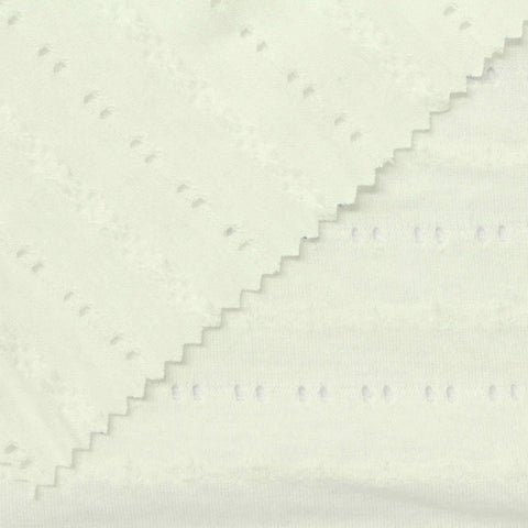 Cream Small-Eyelet Jacquard, Poly-Viscose