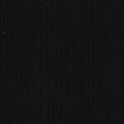 Black Ribbed Rib Knit, Polyester