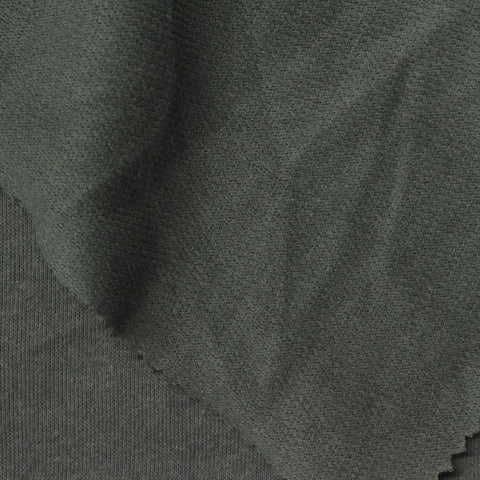 Cotton Polyester French Terry Fabric, 160 gsm, 190 cm — Green, ref EF-259137
