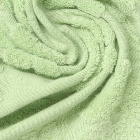 Light Green Floral Jacquard, Cotton-Poly, 240 gsm