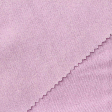 Brushed Polyester Modal Stretch French Terry Fabric, 259 gsm, 160 cm — Pink