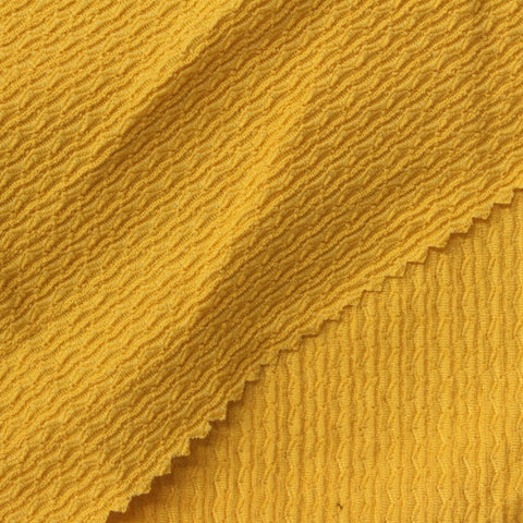 Yellow Textured Crepe, Polyester