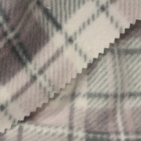 White Plaid Chunky Knit, Polyester