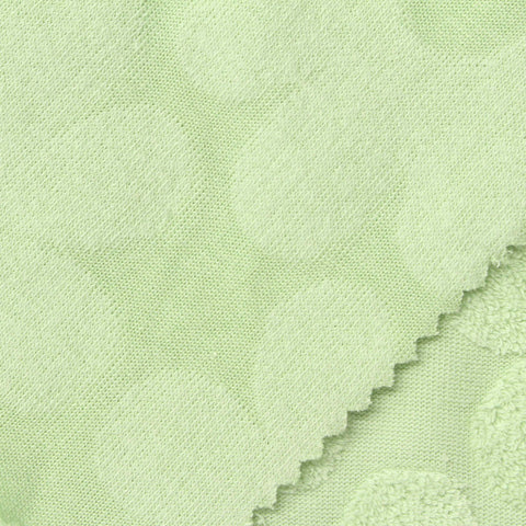 Light Green Floral Jacquard, Cotton-Poly, 250 gsm