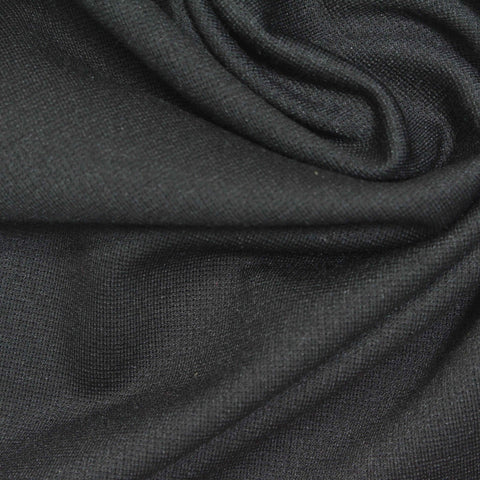 Polyester Viscose Stretch Ponte Knit Fabric, 215 gsm, 160 cm — Grey