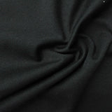 Polyester Stretch Ponte Knit Fabric, 197 gsm, 160 cm — Black — photo 1