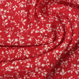 White Leaves Crepe, Polyester — photo 1
