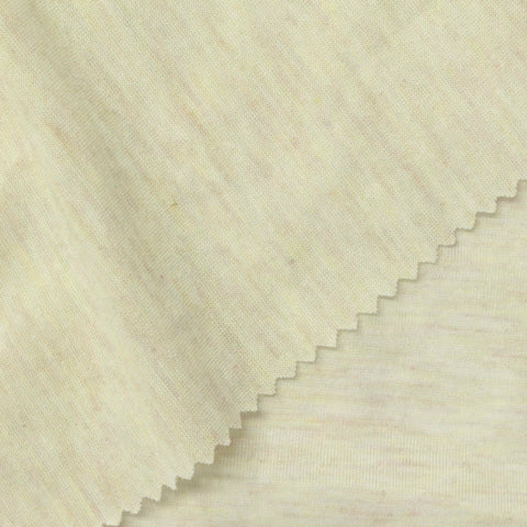 Light Cream Marl Jersey Knit, Polyester, 150 gsm, 185 cm