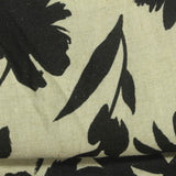 Black Abstract-Floral Woven, Viscose-Linen — photo 1