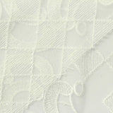 White Geometric-Diamond Knit, Polyester, 100 gsm — photo 1